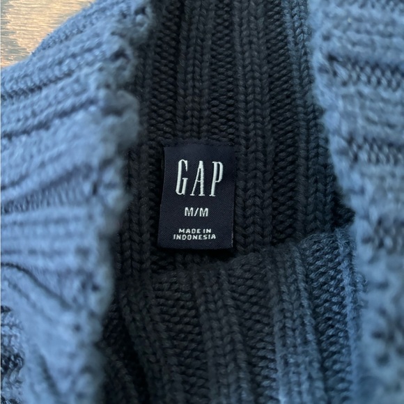 Gap Heavyweight Vintage Turtle Neck Winter Navy Blue Size Medium Used - Picture 3 of 5